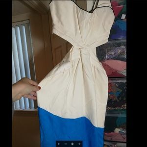 Dresses - 100% SILK white blue dress, like new Dresses - 100% SILK white blue dress, like new